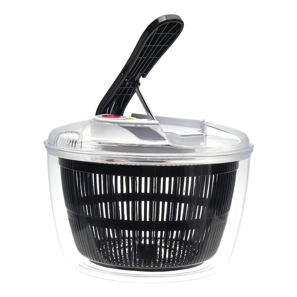 【Lifeideas】5L Salad Spinner Large Salad Sowl With Lid One-handed Easy Press Salad Spinner Washer Dryer Drainer Mixer
