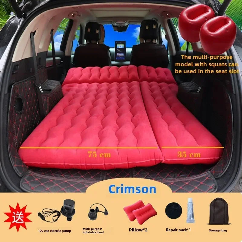 Airbed Household Outdoor Single Double Air Bed Thickened Folding Inflatable Convenient Mattress Sleep Rest for Car SUV Travel