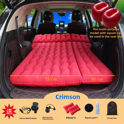 Airbed Household Outdoor Single Double Air Bed Thickened Folding Inflatable Convenient Mattress Sleep Rest for Car SUV Travel