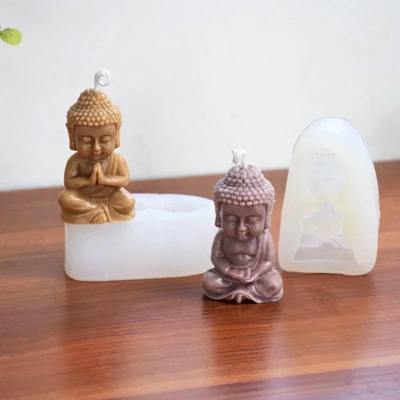 Buddha Silicone Candle Mold Church Buddha Incense Candle Plaster Decoration Mold Diy Church Candle Production Supplies