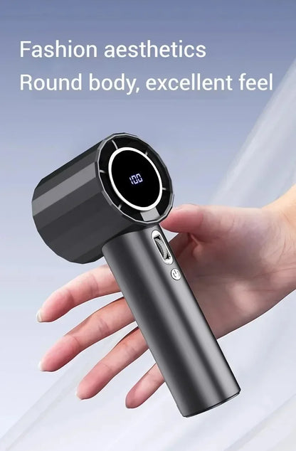 Mini Handheld Fan Portable Personal Highspeed Fan With Power Display USB Rechargeable Mute Handheld Fan Air Calculating Fan