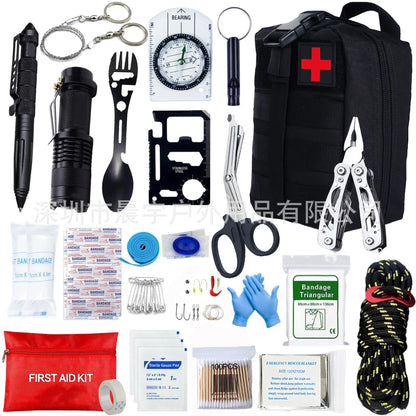 Outdoor Gear Emergency Kits Car Survival First Aid Kit Full Set Molle Camping Hiking Trauma Bag First Aid Kit Outdoor IFAK Edc