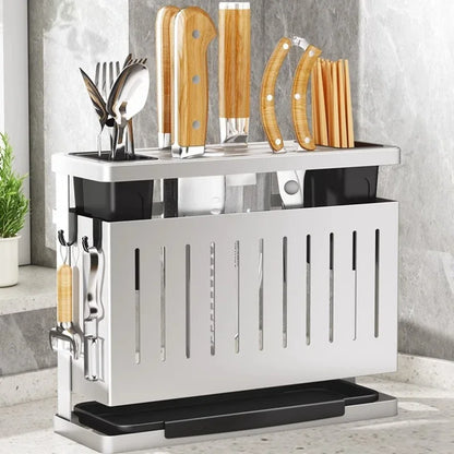 Kitchen Utensils Useful Things Knife Holder Kitchen Knives Stand Chef Accessories Home Items Storage Rack Dining