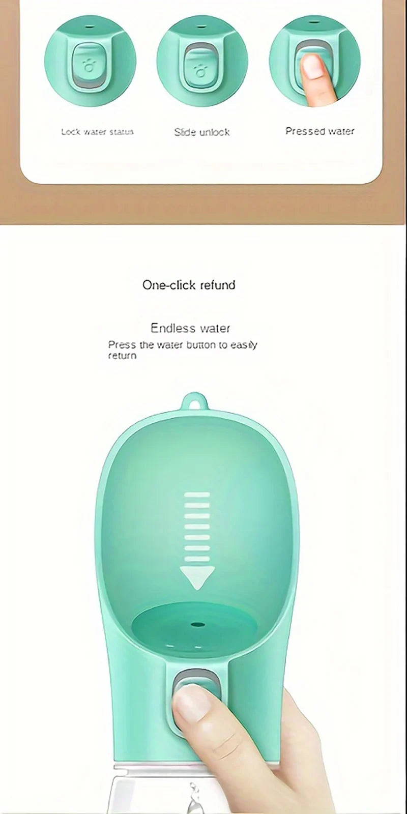 New Pet Portable Water Cup, Accompanying Kettle, Cat Drinking Fountain, Dog Drinking Cup, Travel Supplies