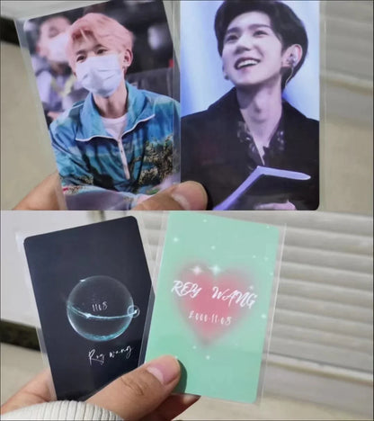 50pcs Card Sleeves Popcorn Card Film Card Set Card Set Transparent Hard Photo Card Holographic Protective Film Album Binder