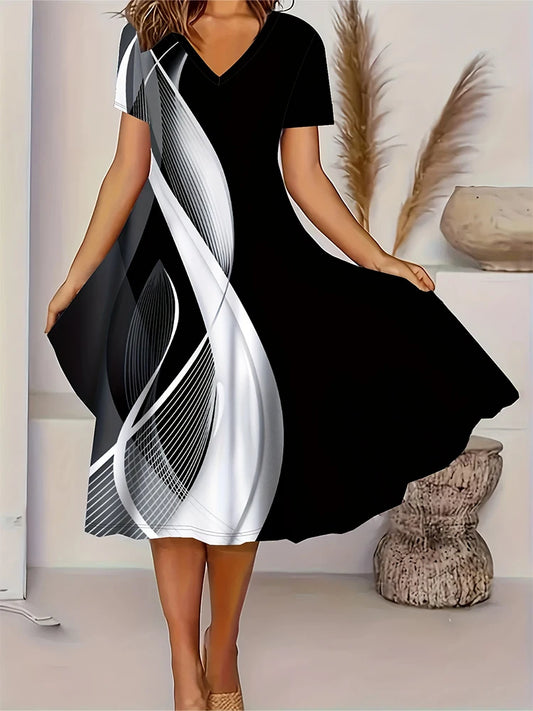Summer Women's Dresses Beach Casual Sleeveless Maxi Dresses Printed Boho Tank Dresses V Neck Loose Sundresses