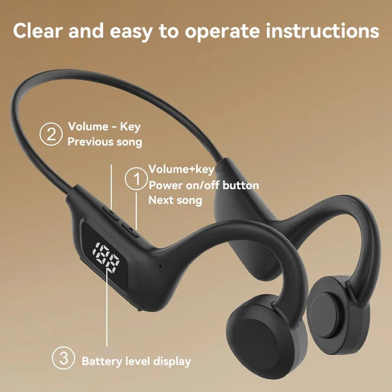 Xiaomi Bone Conduction Wireless Earphone Sport Swimming Bluetooth Compatible Headphone Hand-free With Mic For Running Earbuds