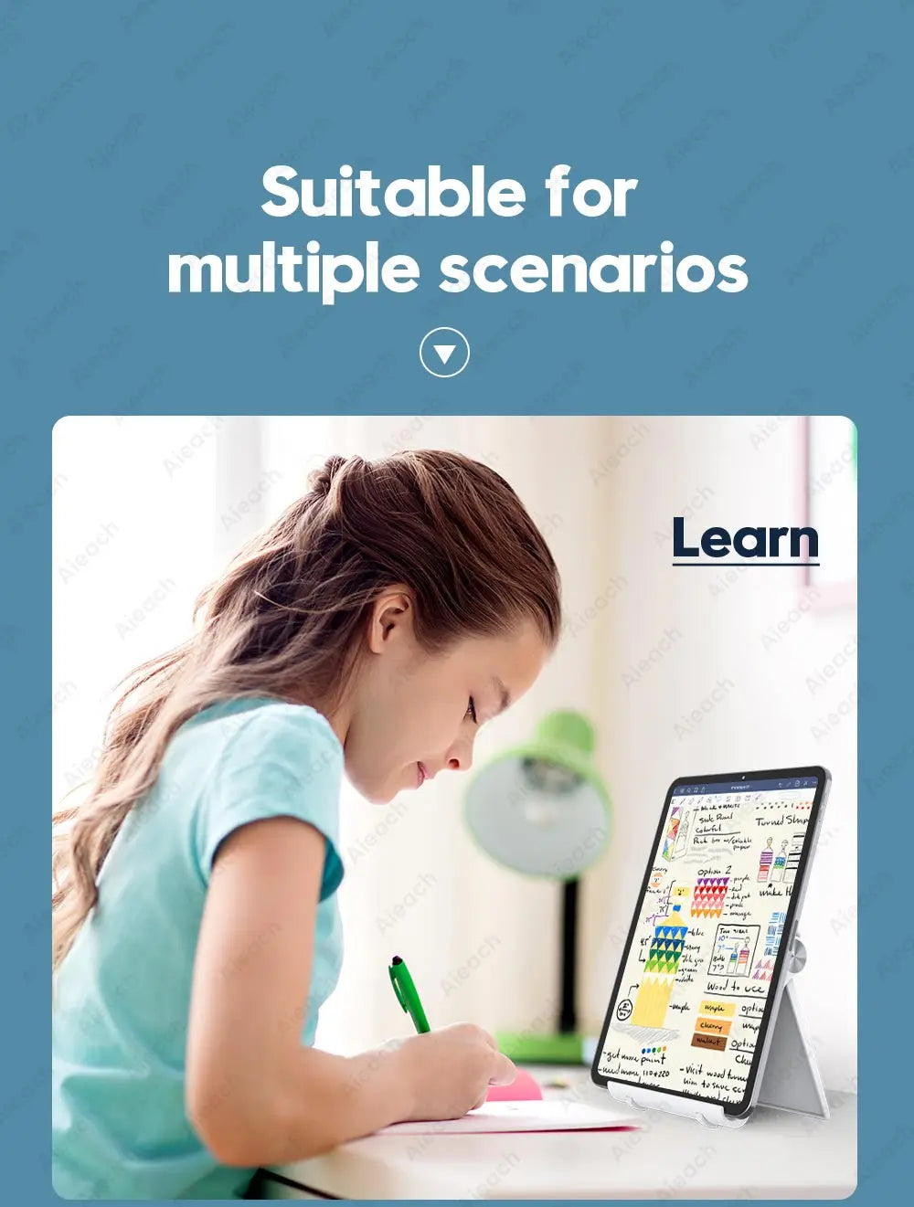 AIEACH Tablet Phone Stand iPad Stand For iPad Pro iPhone Xiaomi Adjustable Desktop Tablet Support Phone Holder Tablet Stand