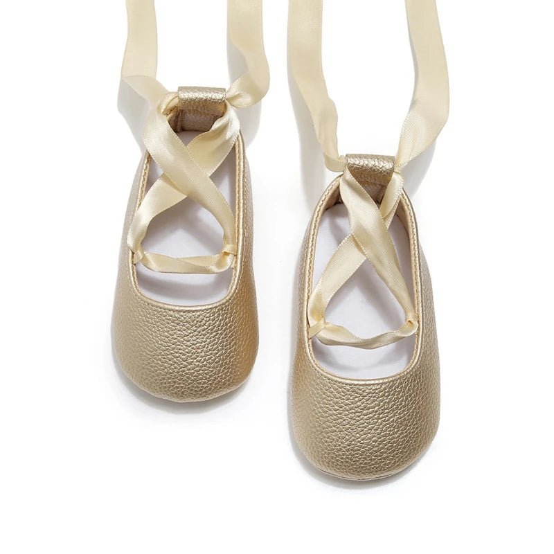 Baby Girls Shoes Non-Slip Rubber Sole Ballet Slippers Princess Dress Wedding Shoes