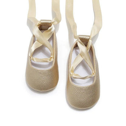 Baby Girls Shoes Non-Slip Rubber Sole Ballet Slippers Princess Dress Wedding Shoes