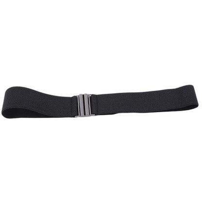 Women Elastic Band Wide Belts Simple Down Coat Waist Belt Female Buckle Black Strap Dress Decoration Accessories