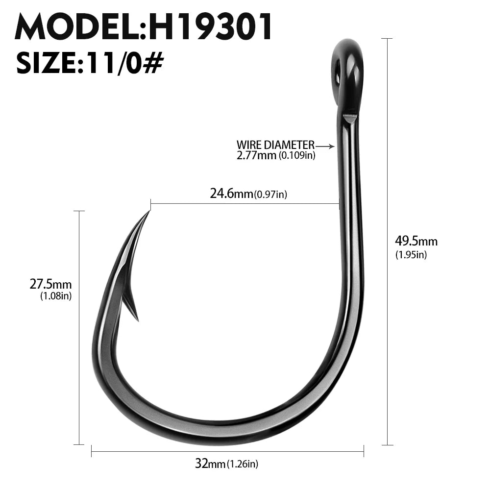 PROBEROS 10Pcs/lot Thick High Carbon Steel Fishhook Lron Hook With Barb Hook for Haihu River Fishing Gear Accessories Wholesale