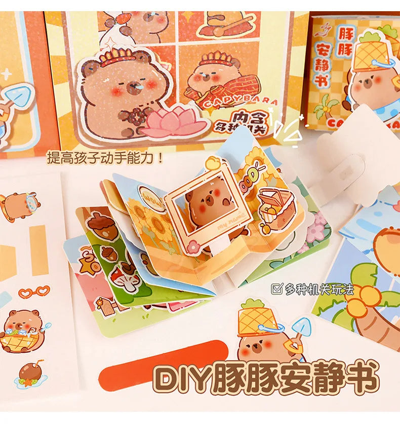1 Set Capybara Stationery Set Student Graduation Gift Handbook Gift Bag Primary School Student Birthday Prizes