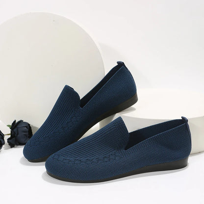 Women Flat Toe Knitted Ladies Office Shoes Comfortable Formal Shoes for Woman Female Ballet Flats Designer Sneakers