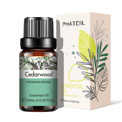 PHATOIL Natural Plant Essential Oil 10ml Eucalyptus Rose Lemon Bergamot Vanilla Peppermint 1PCS Aroma Essential Oil For Diffuser
