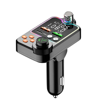Bluetooth 5.0 Car FM Transmitter Dual USB Car Charger PD Type-C Fast Charging Wireless Handsfree Call Audio Receiver MP3 Player
