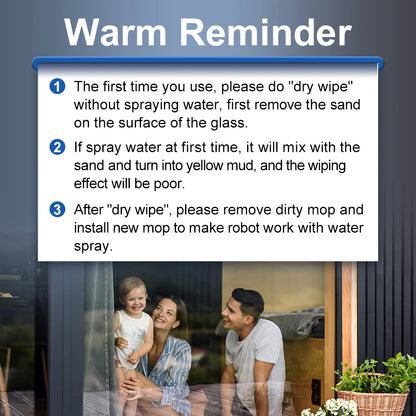 Robot Window cleaner ABIR WD8,Dual Water Spray,Smart Memory,High Vacuum Suction, Laser Sensor, Home Wall Glass Cleaning Robot