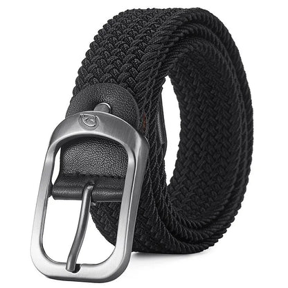 Men's Belt Casual Woven Elastic Belt Outdoor Sports Women's Belt No Need for Punching Climbing Work Belt For Men Women Fashion
