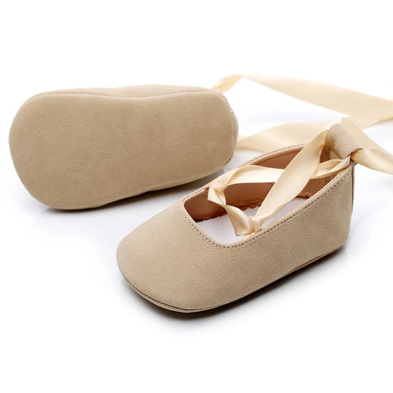 Baby Girls Shoes Non-Slip Rubber Sole Ballet Slippers Princess Dress Wedding Shoes