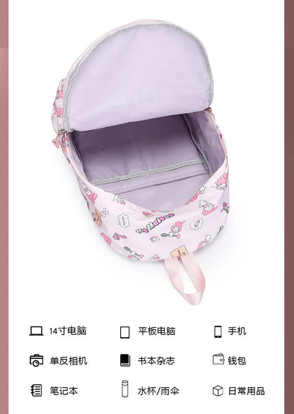 New style trendy student schoolbag cartoon print cute large capacity backpack fashionable middle school student backpack