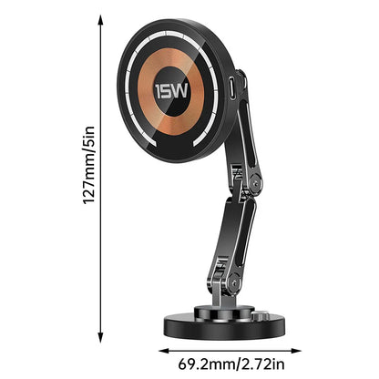 Magnetic Car Wireless Charger Stand Magnet Car Phone Mount 15W Fast Charging Phone Holder Bracket for Macsfae iPhone 15 14 13 12