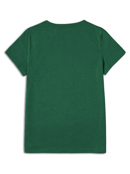  Flowers  print t-shirt, short sleeve crew neck casual top for summer & spring, women's clothing