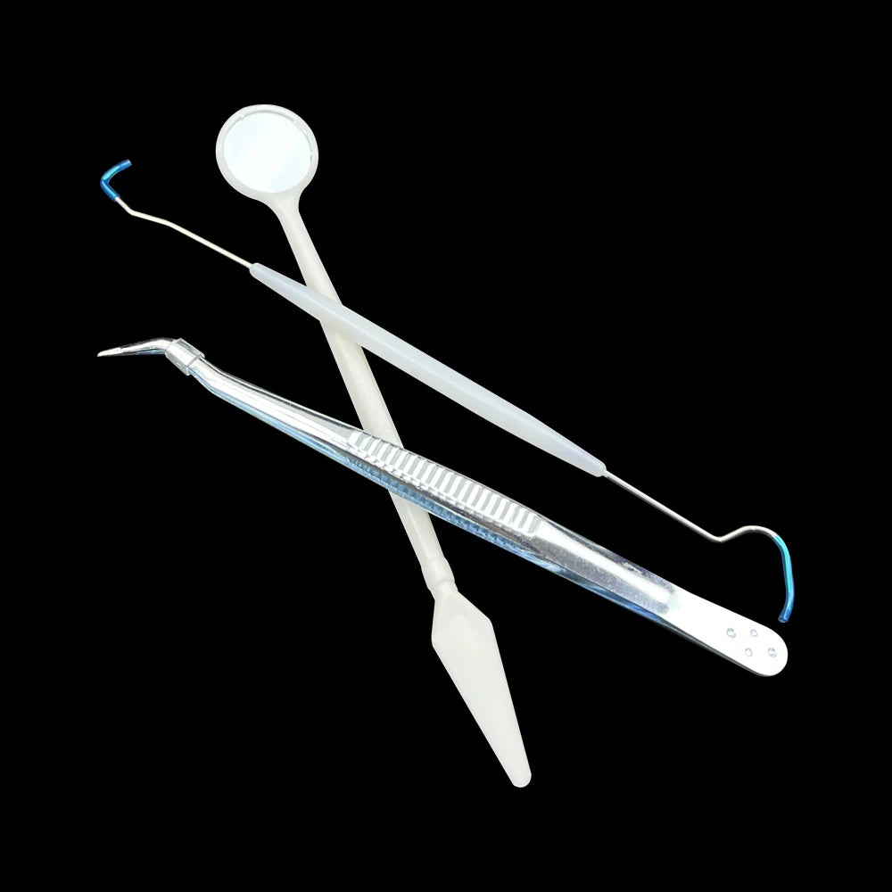 Dental Tool Kit Stainless Steel Instrument Disposable Cleaning Tools Mouth Mirror Probe Hook Pick Tweezer Set dentista Oral Care