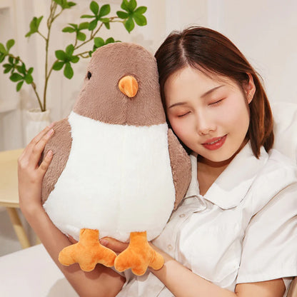 Simulated Round Chubby Pigeon Plush Toys Cartoon Bird Peace Dove Dolls Stuffed Home Decratied Ornaments Gifts for Kids Girls