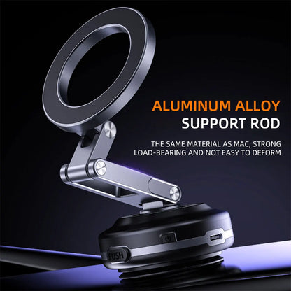 Magnetic Car Mobile Phone Holder Mount Foldable 360 Degree Rotating Vacuum Adsorption Smartphone Holder Multifunction