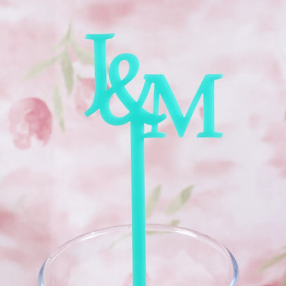 Personalized Acrylic Stirrers Custom Lasercut Drink Stirrers Initial Drink Stirrer Cocktail Sticks Wedding Stirrers 15/18cm