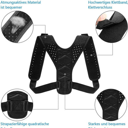 Back Posture Corrector Trainer Adjustable Shoulder Brace Straight Holder Clavicle Support for Men Women Adult Children Belt