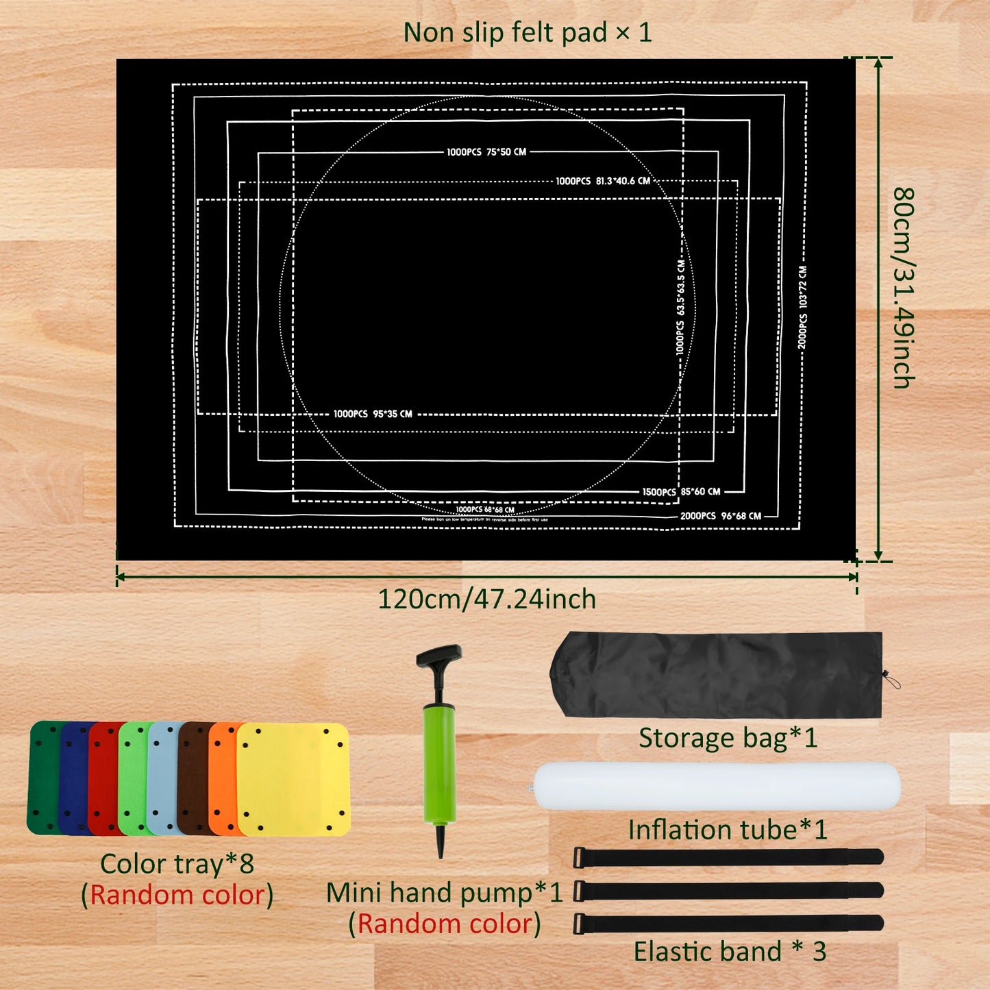 Puzzles Pad Felt Mat Up to 1500/2000/3000 Pieces Play Mat Puzzles Blanket Puzzle Accessories Easy to Use Roll Up Jigsaw