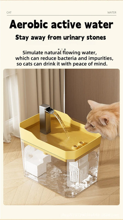1.5L Cat Water Fountain Auto Filter Pet Cat Drinker USB Automatic Water Drinking Fountain Dispenser live Water Circulation