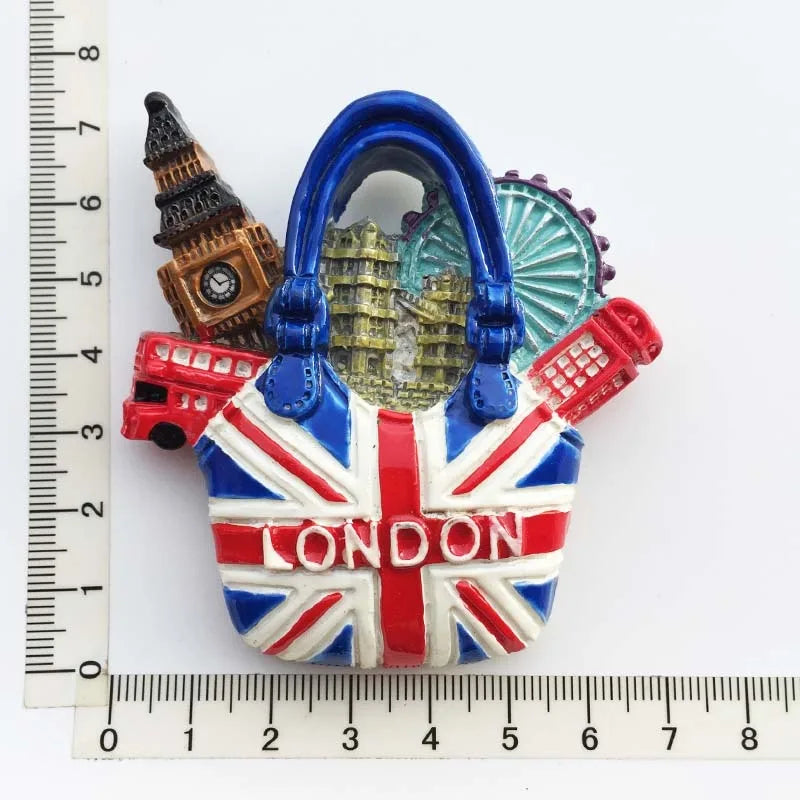 London UK 3D Fridge Magnets Tourism Souvenir Resin Refrigerator Magnets Sticker Collection Handicraft Gift Decoration Articles