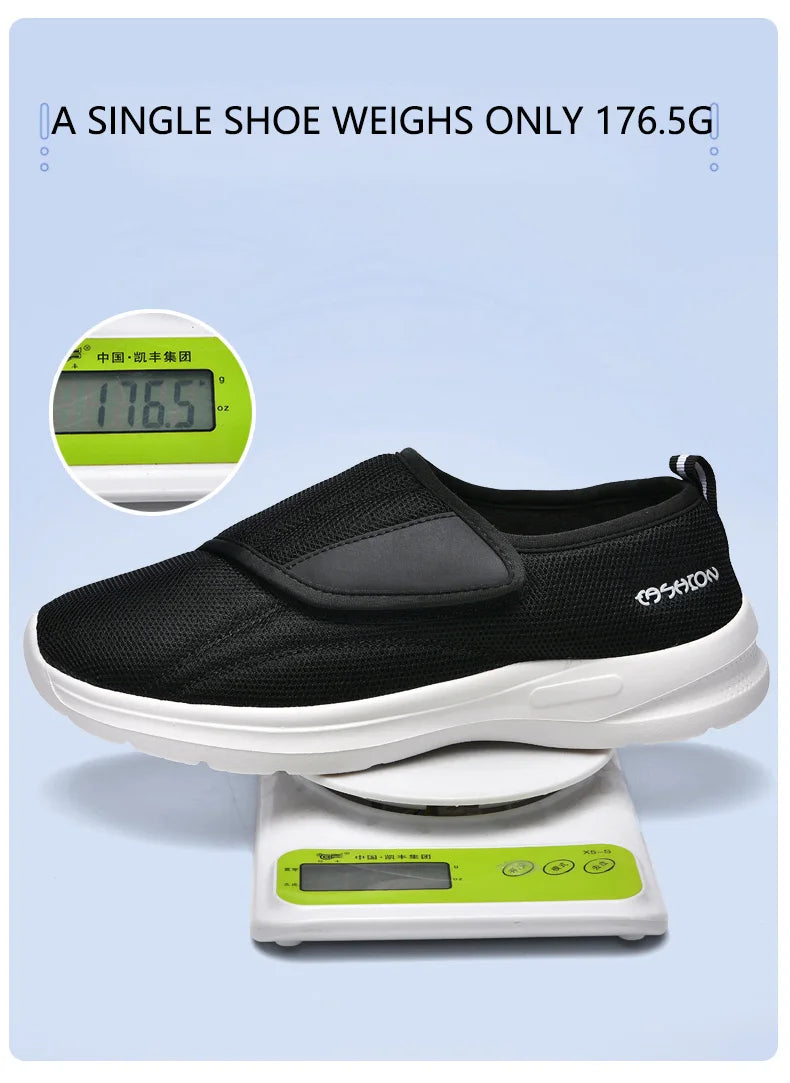 Diabetic Shoes for Men Wide Width Walking Shoes Slip-On Orthopedic Shoes for Swollen Feet Foot Pain Relief Cushion Sneakers