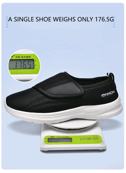 Diabetic Shoes for Men Wide Width Walking Shoes Slip-On Orthopedic Shoes for Swollen Feet Foot Pain Relief Cushion Sneakers