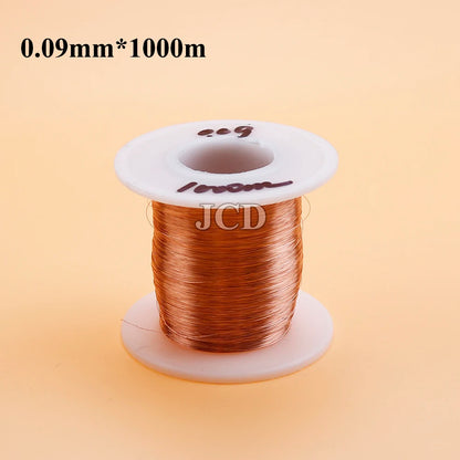 1 roll of copper lacquer wire 0.05mm-0.15mm cable copper wire electromagnetic wire enameled copper winding wire coil copper wire