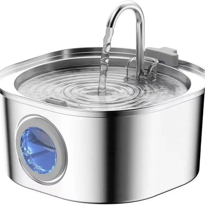 3.2L Auto Cat Fountain Pet Water Fountain for Cats Stainless Steel Cat Drinker Visual Window Drinking Bowl Pet Accessories