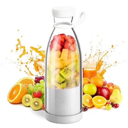 Fresh Juice Portable Blender USB Rechargeable Juicer Cup 6 Blades Multifunctional Electric Juicer Cup Fruits Milk Mixing Blender