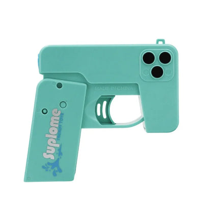 Folding mobile phone water gun, large-capacity explosions, water spray guns, boys and girls, baby water toys.