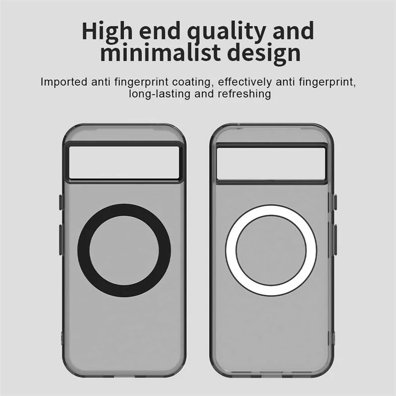 For Google Pixel 8A Case Magsafe Wireless Charging Cover Google Pixel 8A Case Shockproof Matte TPU Phone Bumper Google Pixel 8A