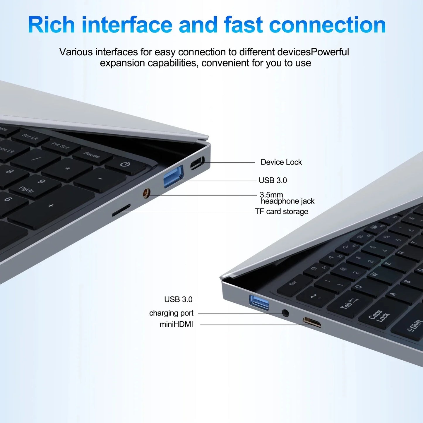 15.6 inch Gaming Laptop Computer Intel Core i7 6500U Windows 11 Pro 16GB DDR4 512GB 1TB SSD Portable Notebook PC Gamer Laptops