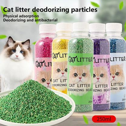 A bottle of cat litter deodorizing beads - make your home smell comfortable remove odors and deodorizers