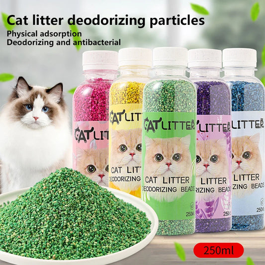 A bottle of cat litter deodorizing beads - make your home smell comfortable remove odors and deodorizers