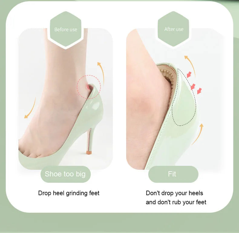Heel Sticker Heel Protector for Shoes Anti Slip Heel Cushions Non-Slip Heel Inserts Silicone Shoe Backs Foot Care for Women Men
