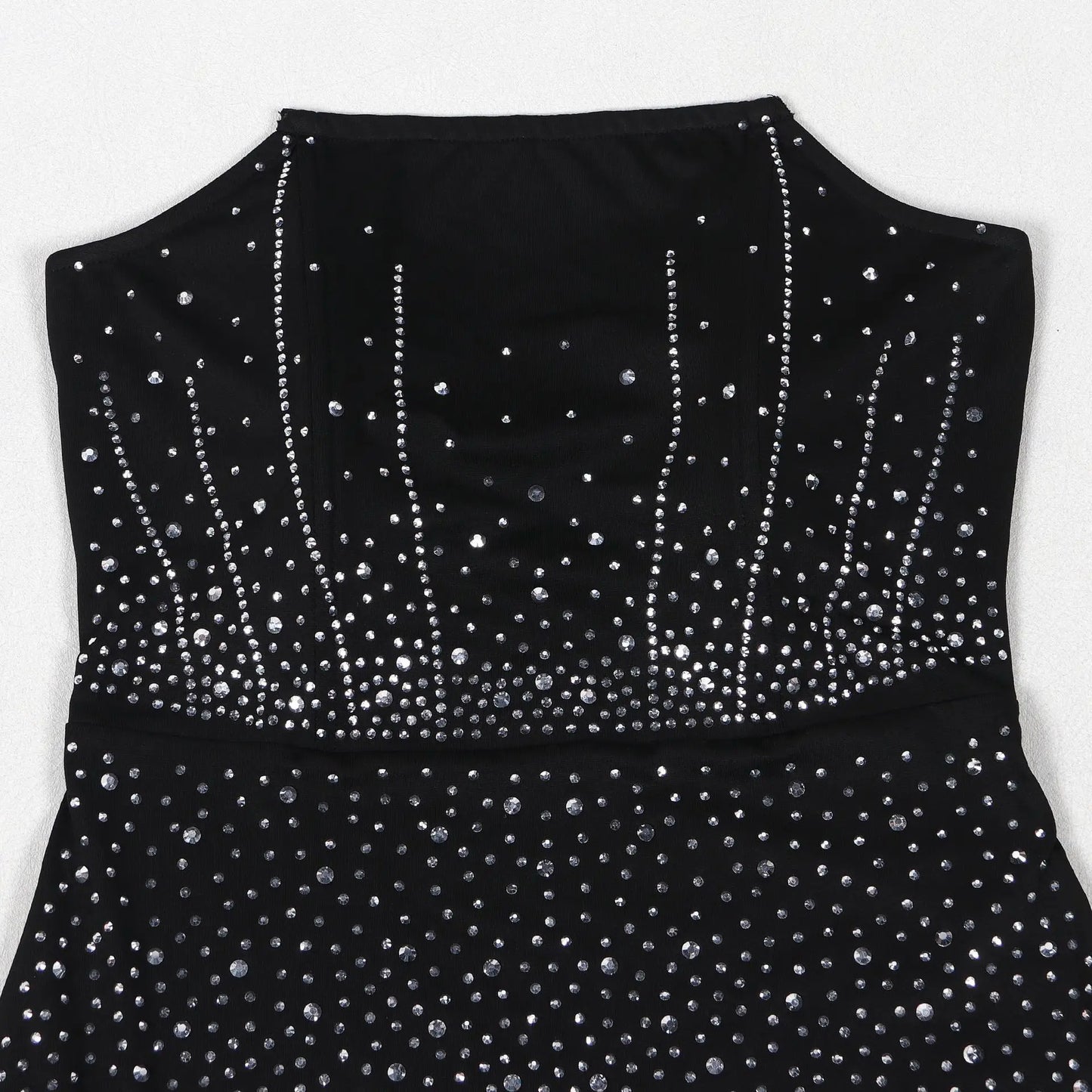 CM.YAYA Diamonds Hot Rhinestones Strapless Women Sleeveless Long Dress 2025 Spring Birthday Party Evening Prom Maxi Dresses