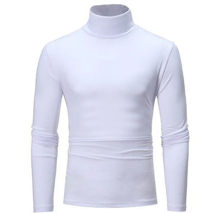 Thermal Underwear Tops Men Spring Clothes Thermal Shirt Autumn Men's Winter Tights High Neck Thin Slim Fit Long Sleeve T-shirt