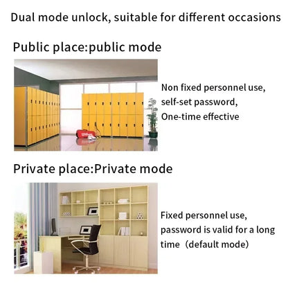 Home  Screen Cabinet Lock Digital Electronic Password Aluminum Sliding Door Security Bar Anti-theft Card Keypad Keyless Bolt