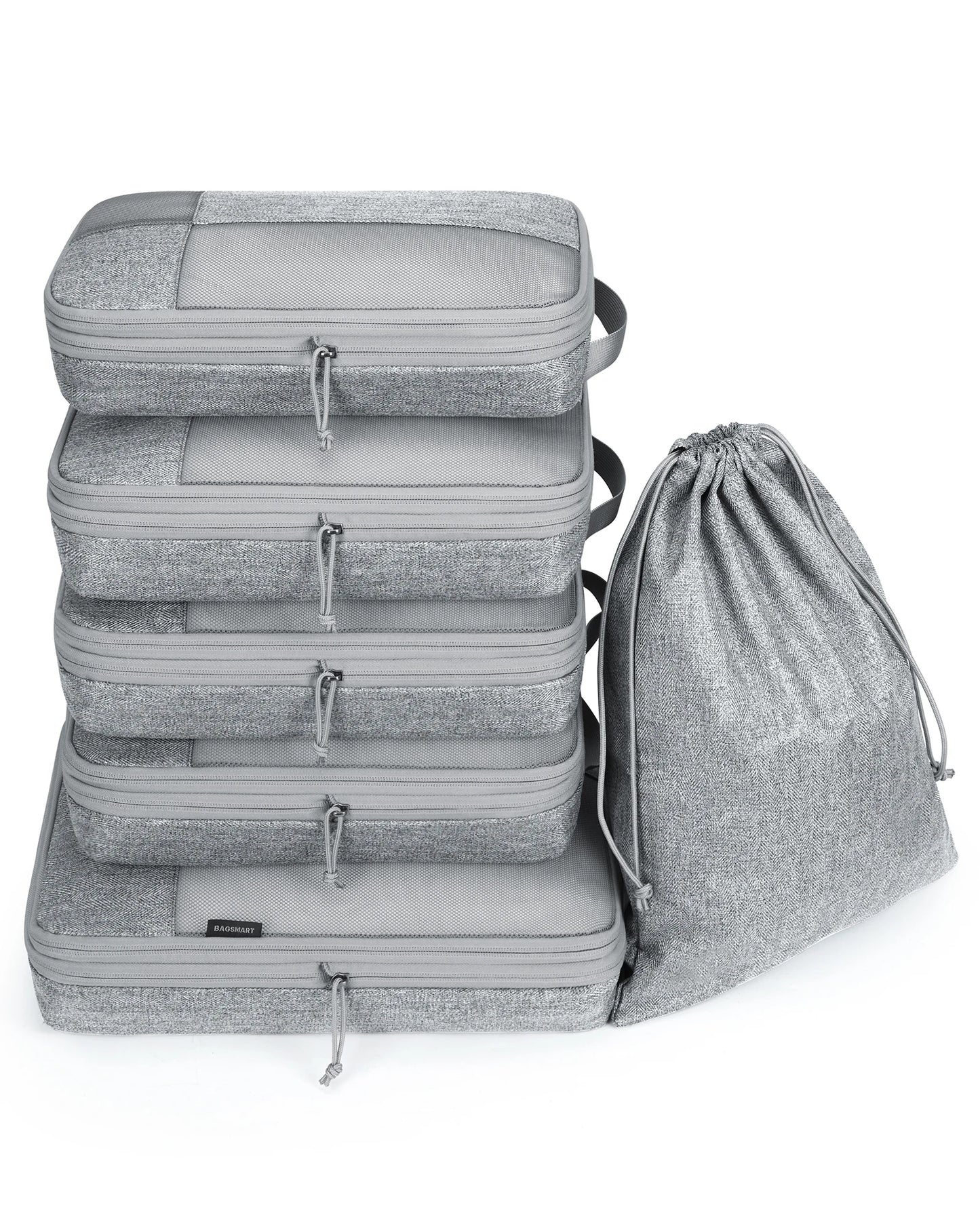 BAGSMART Compression Packing Cubes Men Travel Expandable Luggage Organizer  Carry on Luggage Packing Organizers for Women