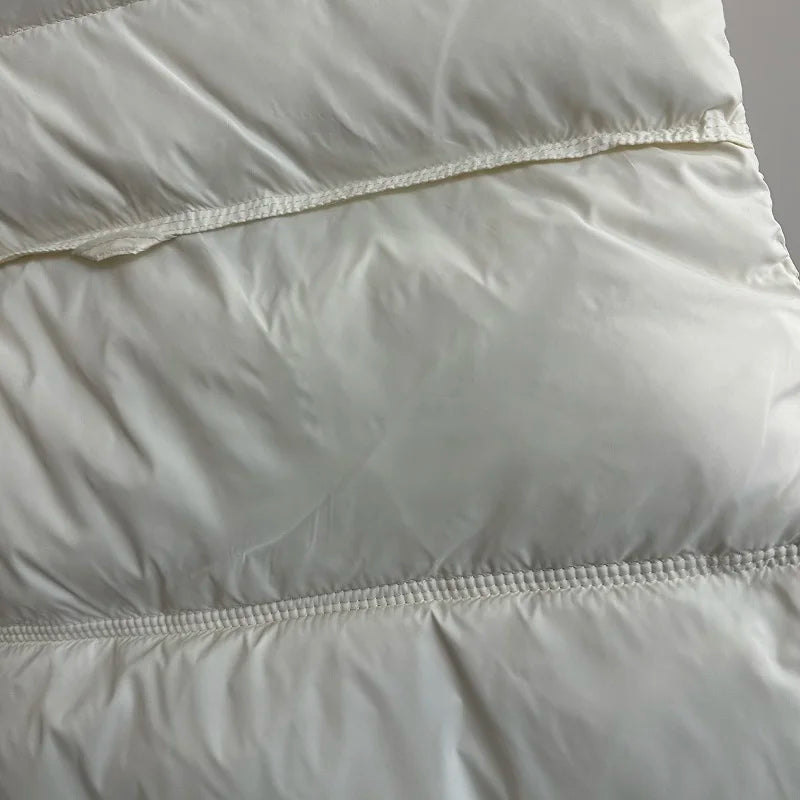 Down Jacket Women Sleeveless 2024 New Down Vest Female Standing Collar Short Coat Loose White Down Jacket Vest Small European